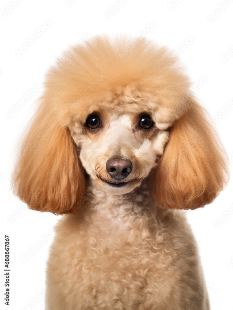 Poodle Dog Studio Shot on Clear Isolated Background, Generative AI Poodle Dog Studio Shot on Clear Isolated Background, Generative AI