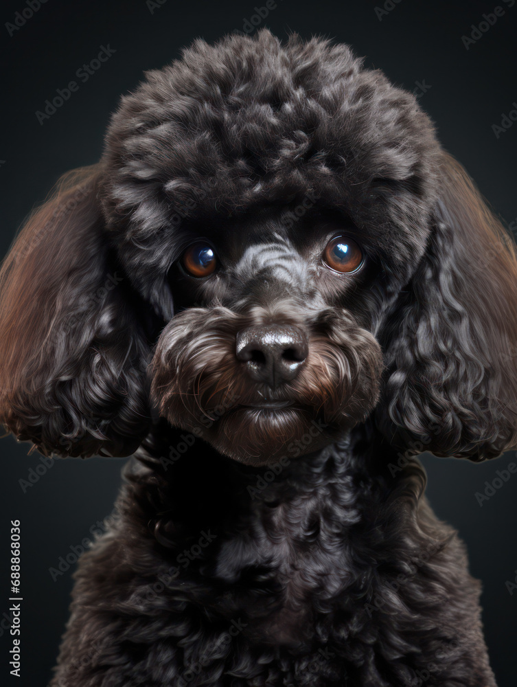Poodle Dog Studio Shot on Clear Isolated Background, Generative AI Poodle Dog Studio Shot on Clear Isolated Background, Generative AI