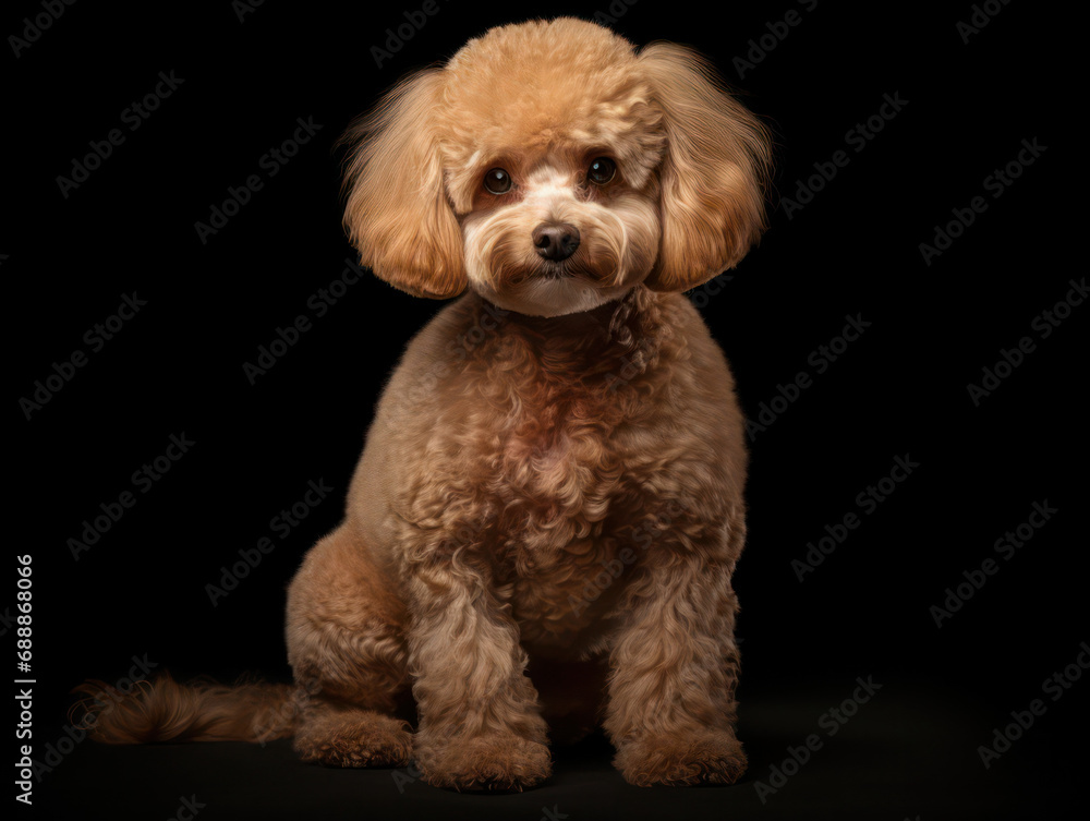 Poodle Dog Studio Shot on Clear Isolated Background, Generative AI