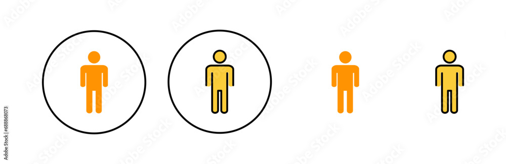 Man icon set for web and mobile app. male sign and symbol. human symbol Man icon set for web and mobile app. male sign and symbol. human symbol