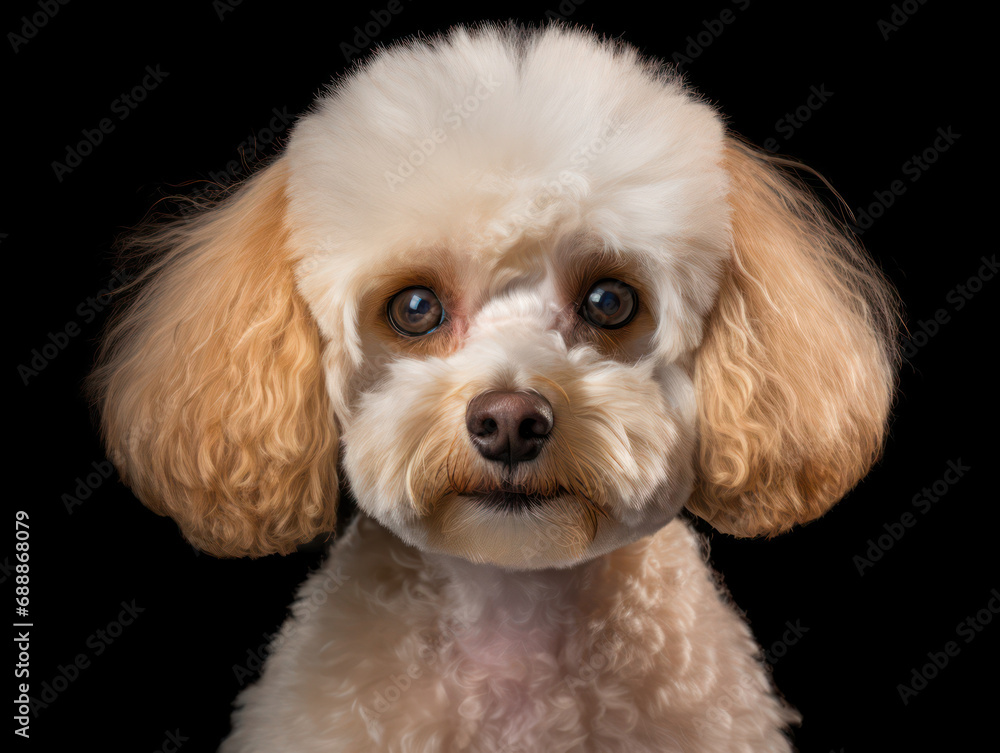 Poodle Dog Studio Shot on Clear Isolated Background, Generative AI Poodle Dog Studio Shot on Clear Isolated Background, Generative AI