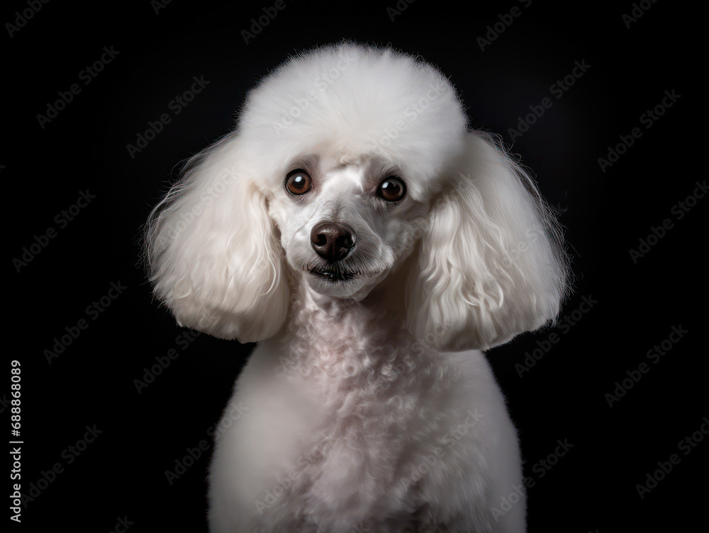 Poodle Dog Studio Shot on Clear Isolated Background, Generative AI Poodle Dog Studio Shot on Clear Isolated Background, Generative AI