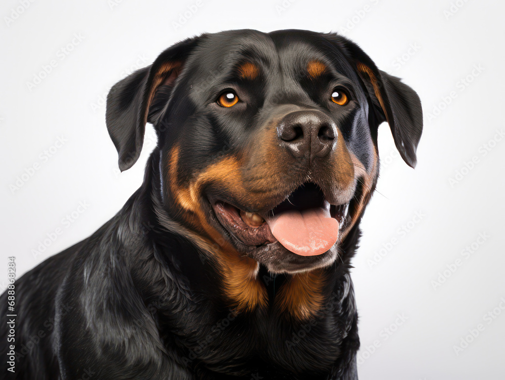 Rottweiler Studio Shot on Clear Isolated Background, Generative AI Rottweiler Studio Shot on Clear Isolated Background, Generative AI