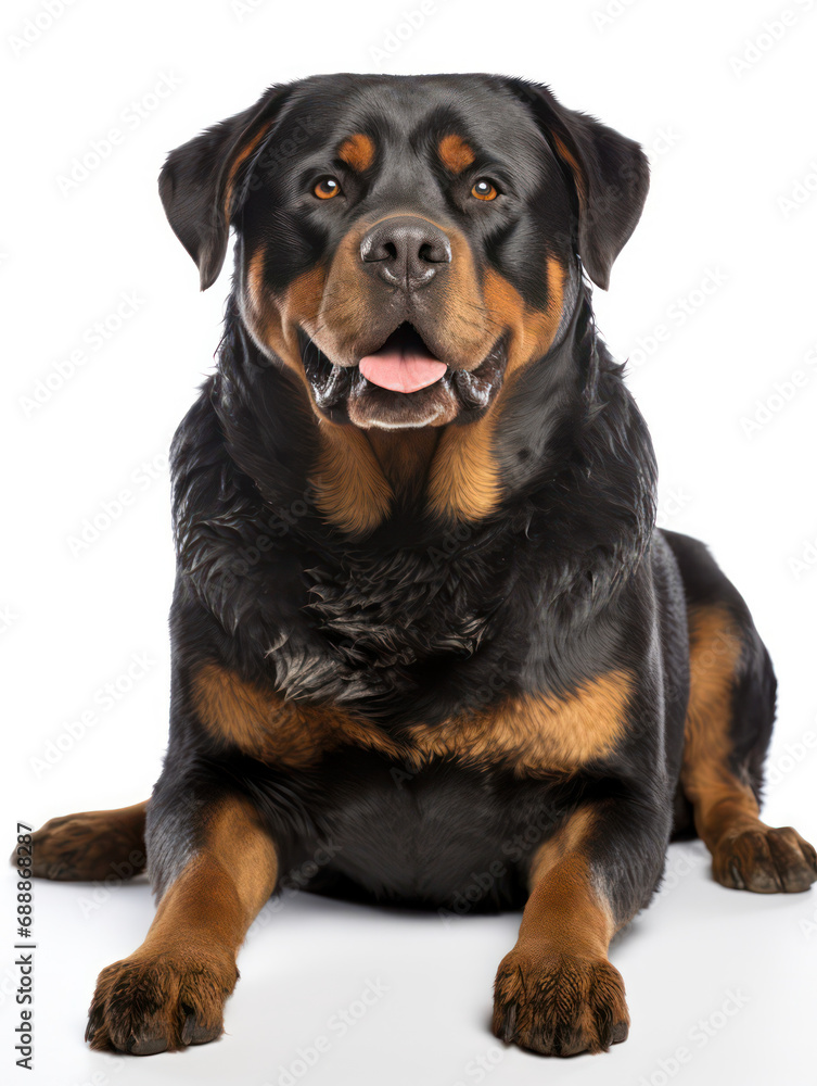 Rottweiler Studio Shot on Clear Isolated Background, Generative AI Rottweiler Studio Shot on Clear Isolated Background, Generative AI