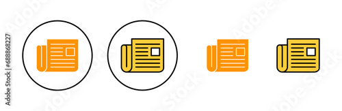 Newspaper icon set  for web and mobile app. news paper sign and symbolign