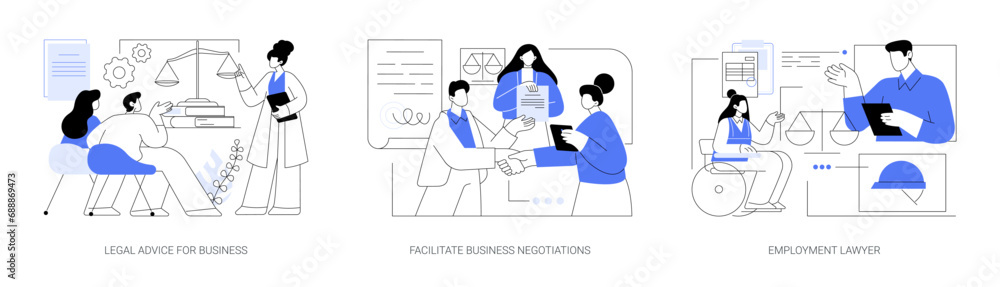 Commercial law isolated cartoon vector illustrations se Commercial law isolated cartoon vector illustrations se