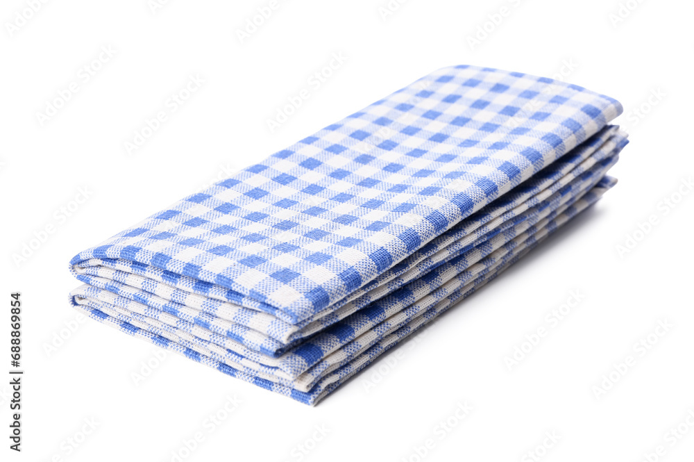Folded napkins on white background Folded napkins on white background