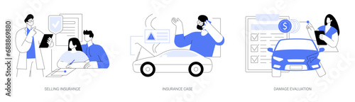 Insurance company isolated cartoon vector illustrations se