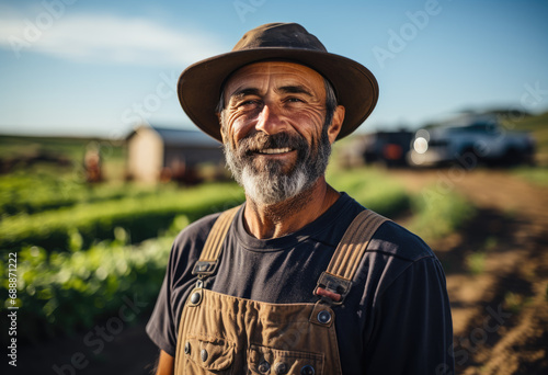 Smiling farmer posing