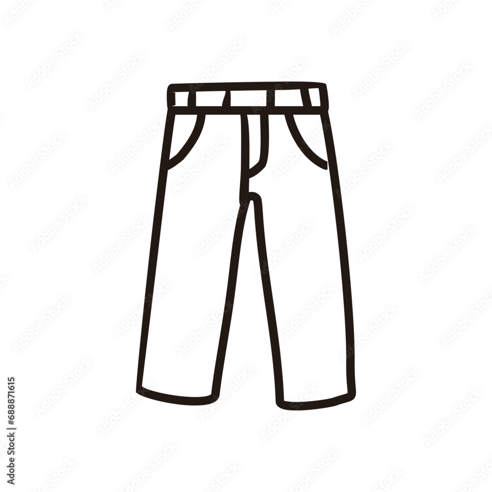 Long Pants Doodle Illustration Long Pants Doodle Illustration