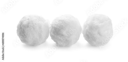 Balls of clean cotton wool isolated on white © New Africa