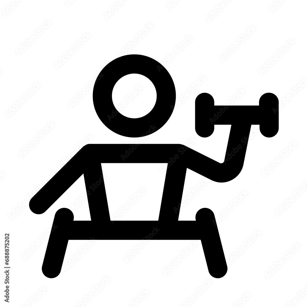Barbell Line UI Icon Barbell Line UI Icon