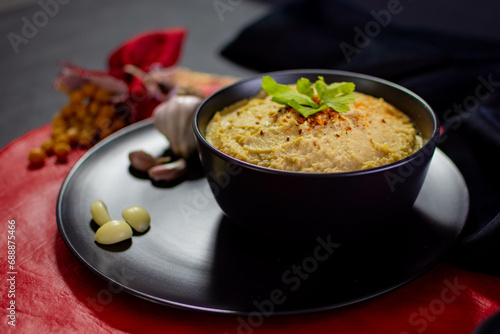 Hummus de garbanzo (Food Styling)