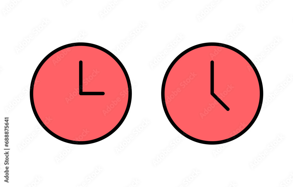 Clock icon set illustration. Time sign and symbol. watch icon Clock icon set illustration. Time sign and symbol. watch icon