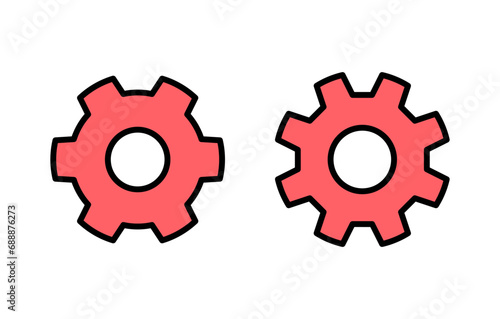 setting Icon set illustration. Cog settings sign and symbol. Gear Sign