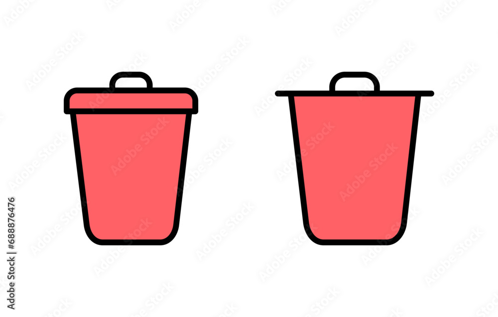 Trash icon set illustration. trash can icon. delete sign and symbol. Trash icon set illustration. trash can icon. delete sign and symbol.