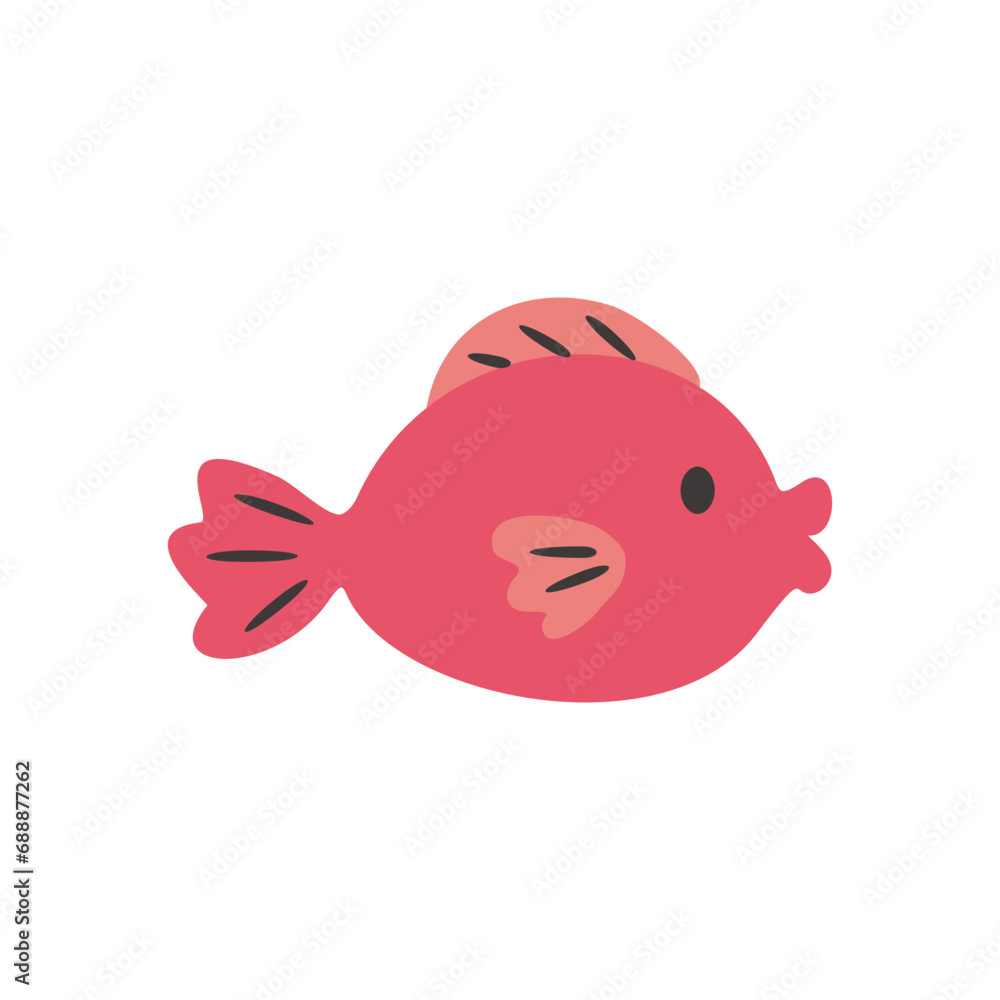 Fototapeta premium Fish Flat Illustration