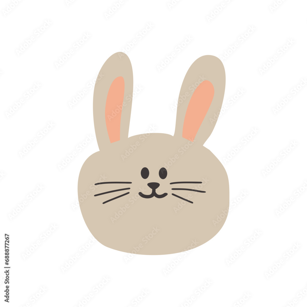 Fototapeta premium Rabbit Flat Illustration