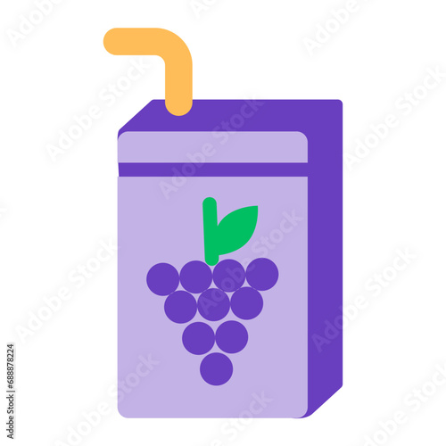 Juice Box Icon Design Vector