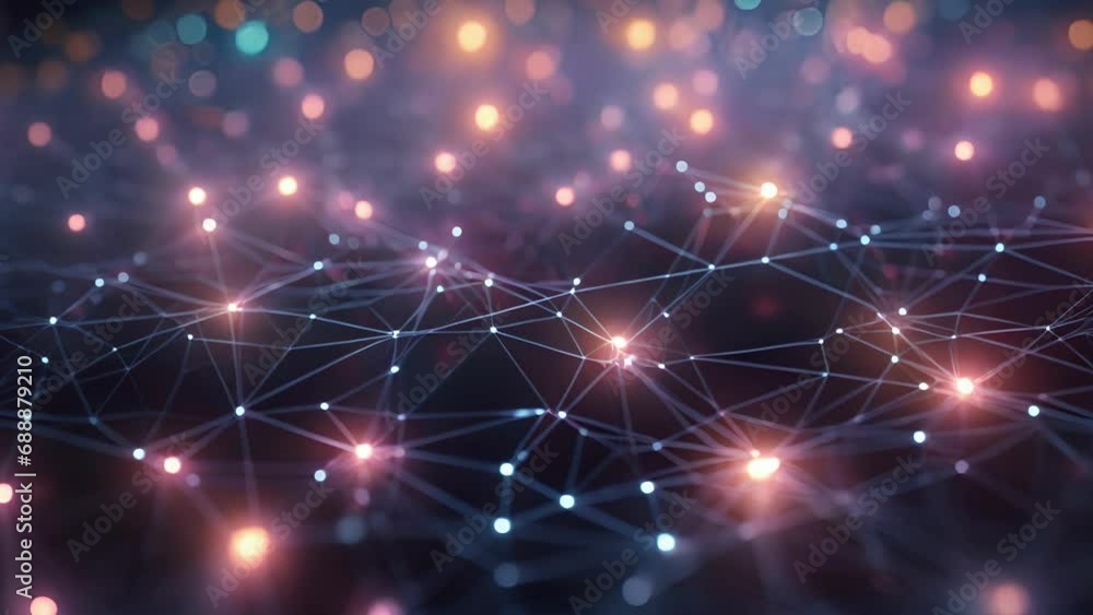 A vast and everexpanding network of interconnected nodes, illustrating the endless possibilities and potential paths in optimizing a neural networks architecture. A vast and everexpanding network of interconnected nodes, illustrating the endless possibilities and potential paths in optimizing a neural networks architecture.