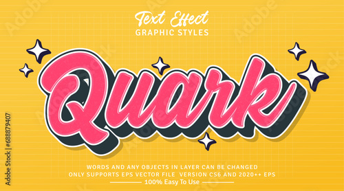 Quark 3d Text Style Effect
