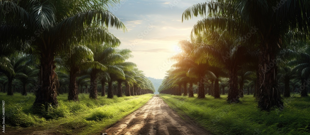 Thai palm oil tree farms.