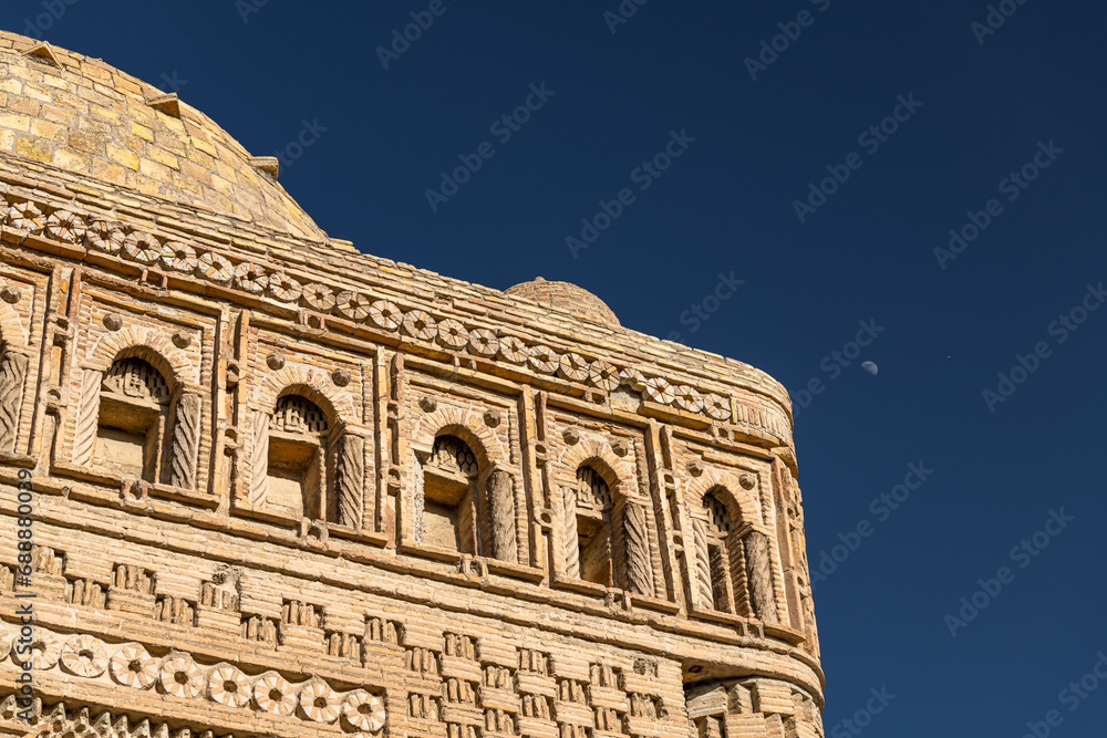 Close up on the Mausoleum of Ismmoil Samoniy, Uzbekistan, Bukhara