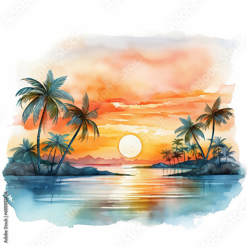 twilight paradise seascape rest resort dawn palm shore wave sunrise dusk horizon relax 