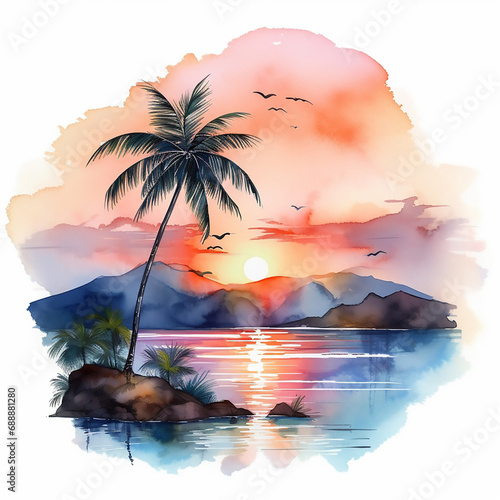 twilight paradise seascape rest resort dawn palm shore wave sunrise dusk horizon relax 