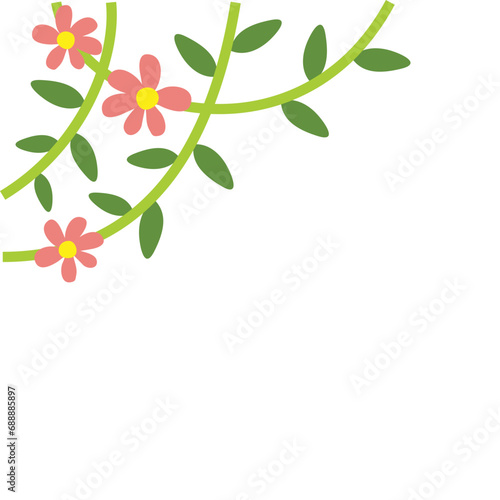 Wallpaper Mural Floral Illustration Corner Torontodigital.ca