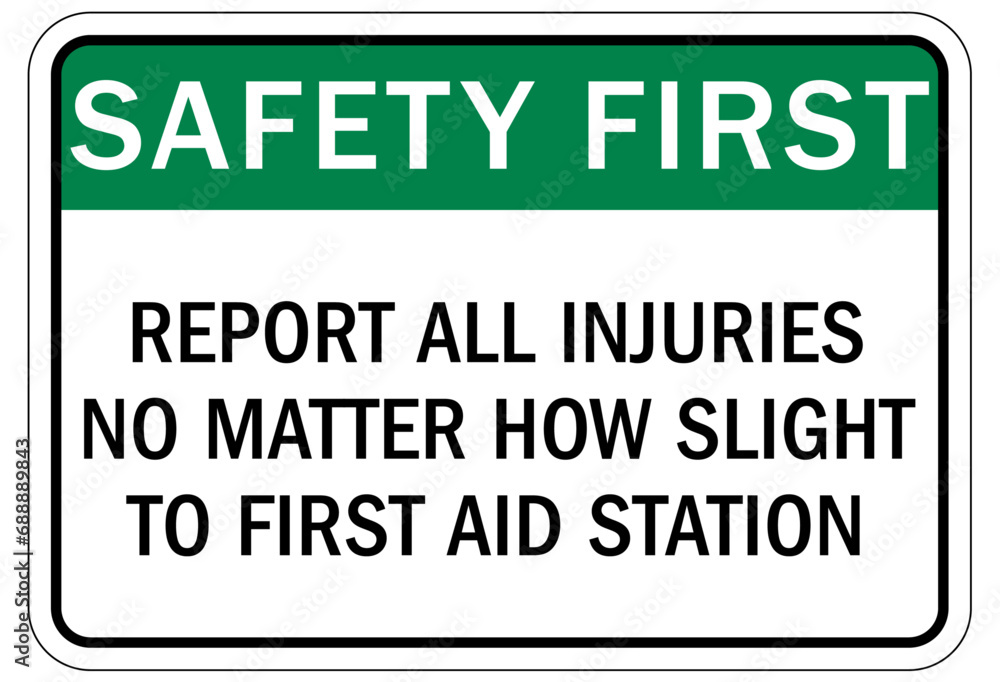 First aid station sign