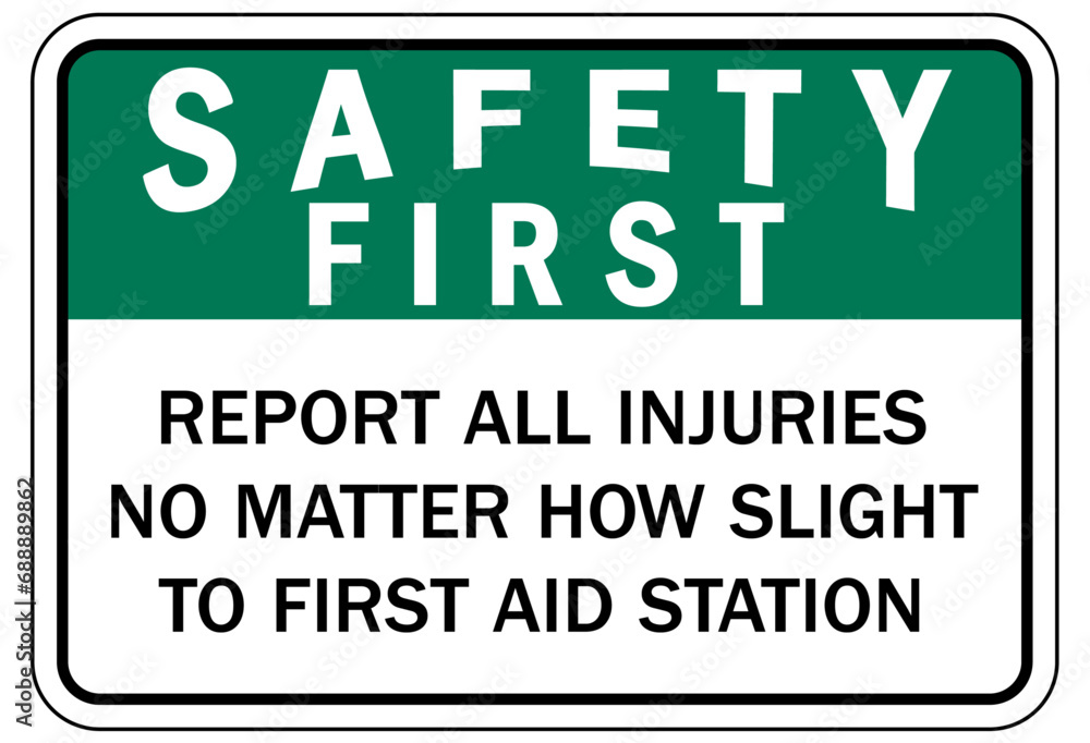 Fototapeta premium First aid station sign