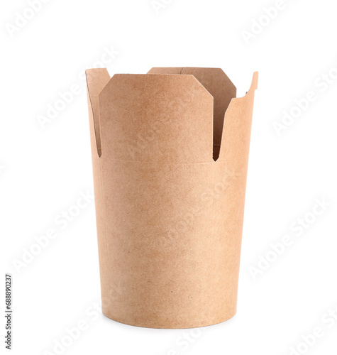 Takeaway paper box on white...