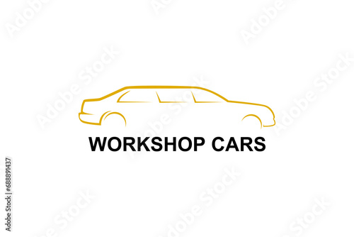 Logo Luxury limousine car rental, high class VIP service.
