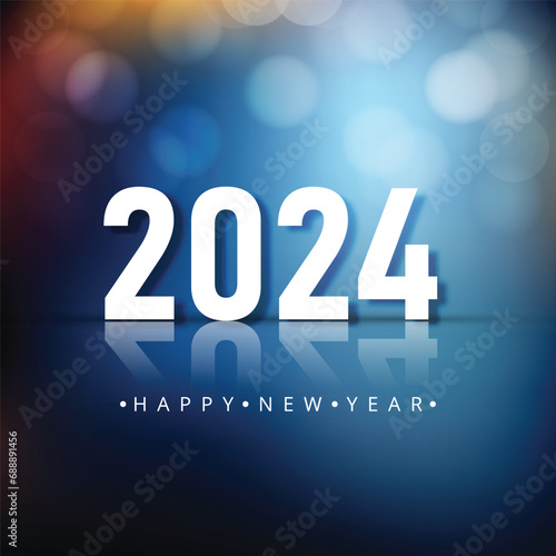 Elegant 2024 new year card celebration background