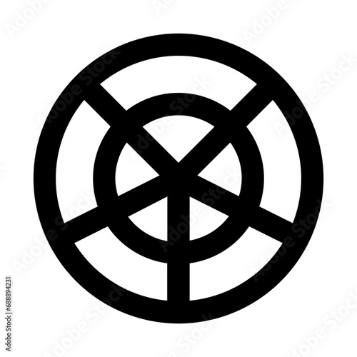 Polar Grid Line UI Icons