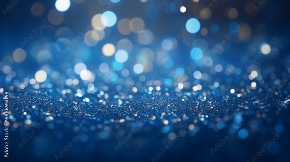 Colorful Bokeh Lights blue background generated by AI tool