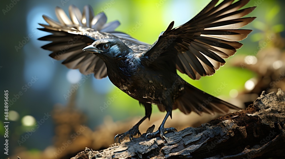 Fototapeta premium crow in flight