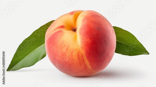 peach with leaves