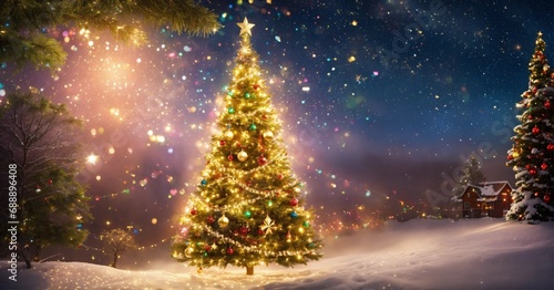Christmas tree in the night © Danish