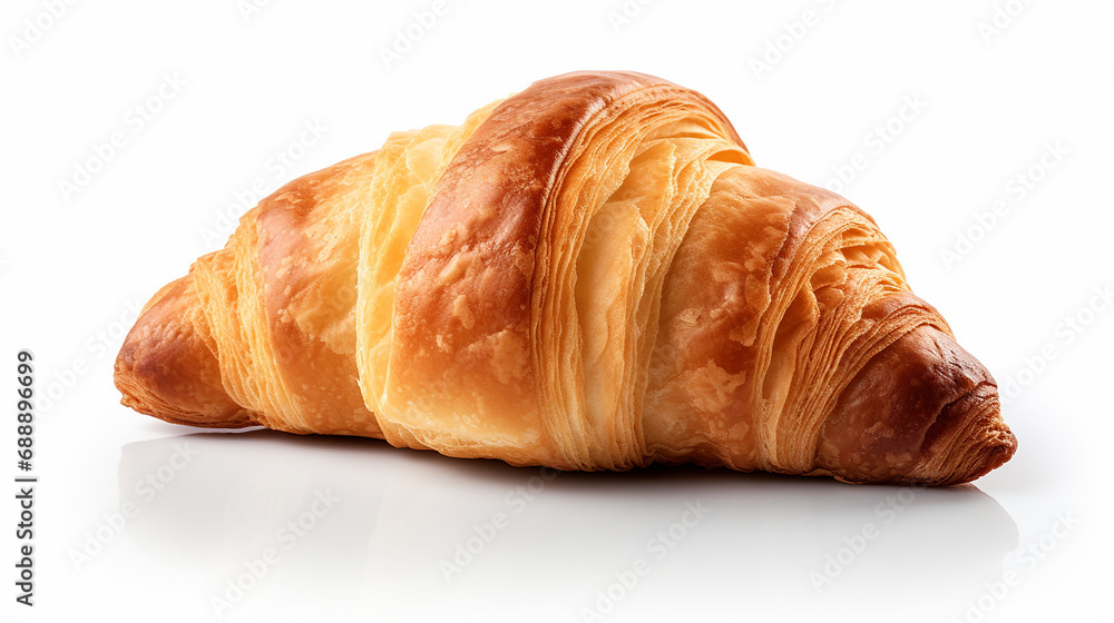 Croissant isolated white background