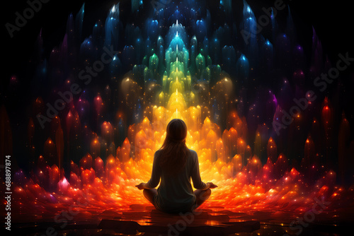 cosmic rebirth, life creation through, deep meditation and chakras