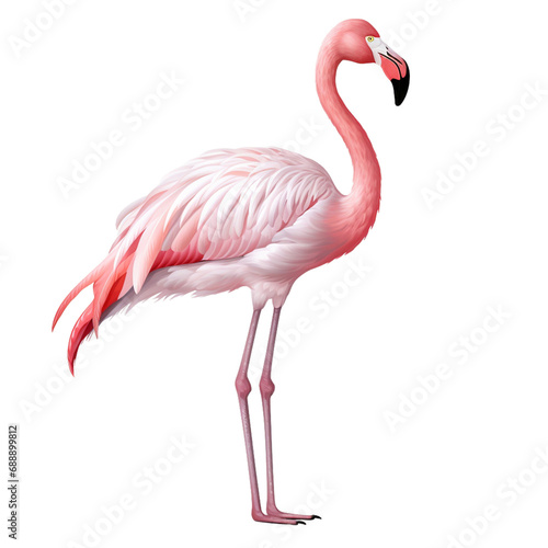 pink flamingo isolated on white © Bilal