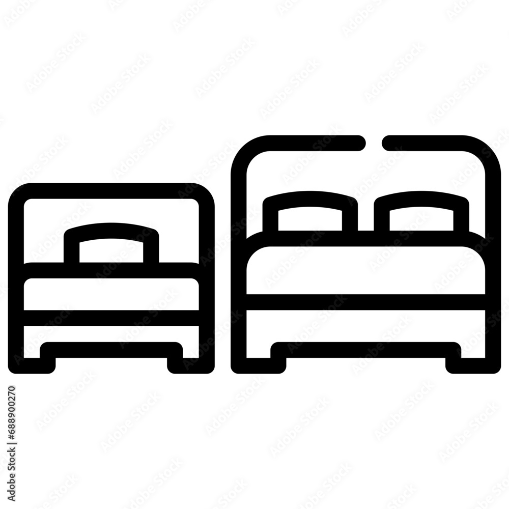 bed room hotel service simple line bed room hotel service simple line