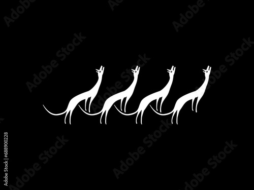 A Pack of Wolves, Naive Illustration, can use for Logo Gram, Art Illustration, Decoration, Ornate or Graphic Design Element. Vector Illustration © Berkah Visual