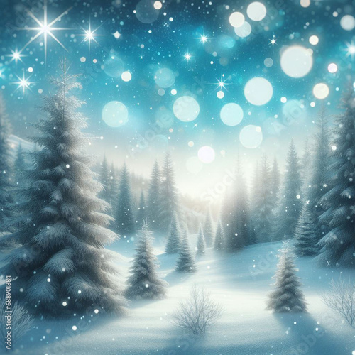 Winter Christmas landscape. Illustration for greeting cards, wallpapers, websites and much more. Created using generative ai tools