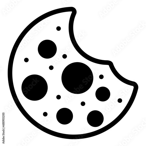 Cookie Glyph Icon Design Vector