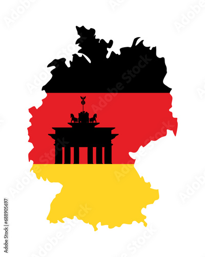 germany brandenburg gate flag