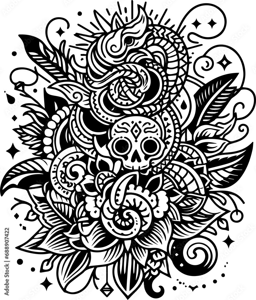 Fototapeta premium a hand-drawn illustration 