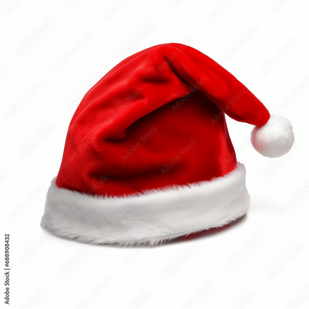 Santa Claus red hat isolated on white background Santa Claus red hat isolated on white background